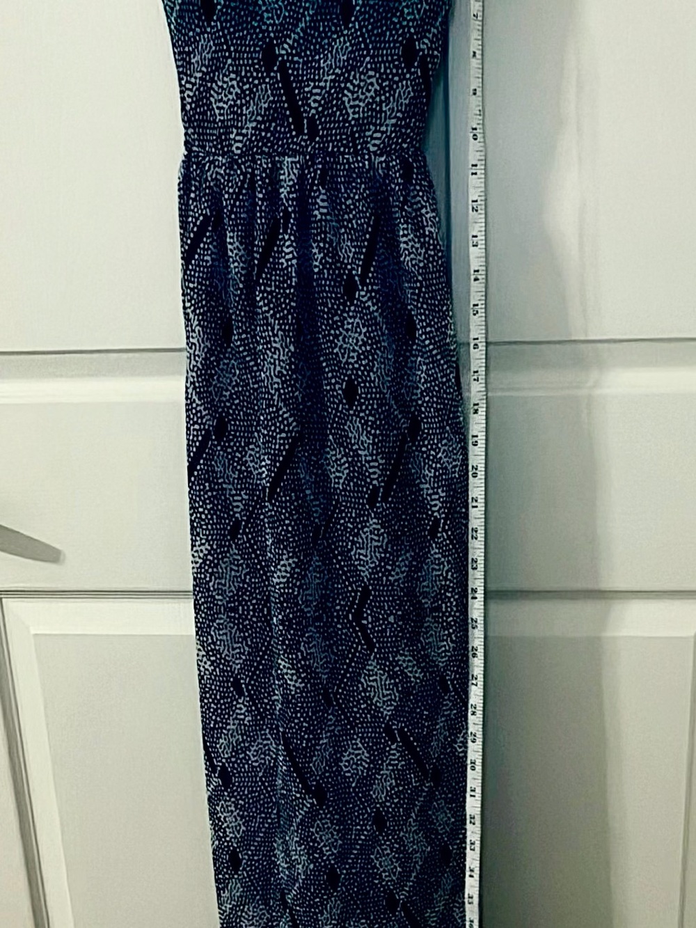 Mimi Chica Navy Patterned Maxi Skirt
